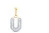 1/3CTW-DIA INITIAL "U" PENDANT 10K