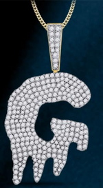 10k Genuine Diamond Drip Letters Initials A-Z