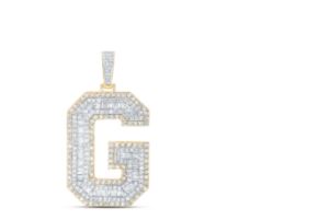 5 7/8CTW-DIA NICOLE INITIAL "G" PENDANT 10K