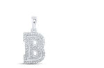 1/5CTW-DIA NICOLE INITIAL "B" PENDANT 10K