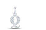 1/10CTW-DIA NICOLE INITIAL "Q" PENDANT 10K