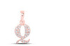 1/10CTW-DIA NICOLE INITIAL "Q" PENDANT 10K