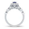 14K 0.28CT Diamond Sapphire Ring