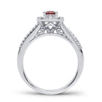 14K 0.33CT Diamond Ruby Ring