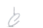 1/6CTW-DIA NICOLE INITIAL "C" PENDANT 10K