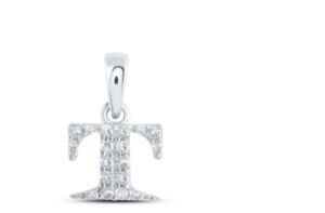 1/12CTW-DIA NICOLE INITIAL "T" PENDANT 10K