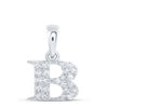 1/10CTW-DIA NICOLE INITIAL "B" PENDANT 10K