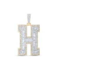 6 CTW-DIA NICOLE INITIAL "H" PENDANT 10K