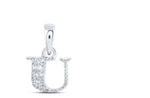 1/20CTW-DIA NICOLE INITIAL "U" PENDANT 10K