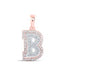 1/5CTW-DIA NICOLE INITIAL "B" PENDANT 10K