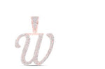 1 1/4CTW-DIA NICOLE INITIAL "W" PENDANT 10K