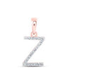 1/10CTW-DIA NICOLE INITIAL "Z" PENDANT 10K