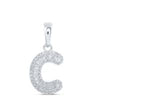 1/4CTW-DIA INITIAL "C" PENDANT 10K