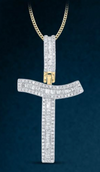 10k Genuine Diamond Baguette Letters Initials A-Z