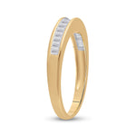 10kt Yellow Gold Womens Baguette Diamond Wedding Band 1/4 Cttw