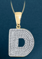 10k Genuine Diamond Bubble Letters Initials A-Z