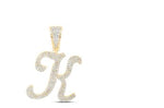 1 CTW-DIA NICOLE INITIAL "K" PENDANT 10K