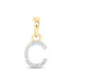 0.03CTW-DIA NICOLE INITIAL "C" PENDANT 10K