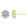 10K 0.46-0.52CT D-FLOWER EARRING