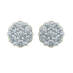 10K 0.46-0.52CT D-FLOWER EARRING