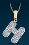 10k Genuine Diamond Bubble Letters Initials A-Z