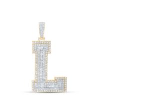 4 1/3CTW-DIA NICOLE INITIAL "L" PENDANT 10K