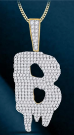 10k Genuine Diamond Drip Letters Initials A-Z