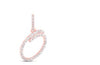 1/6CTW-DIA NICOLE INITIAL "O" PENDANT 10K