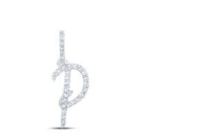 1/8CTW-DIA NICOLE INITIAL "P" PENDANT 10K