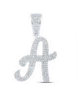 1 CTW-DIA NICOLE INITIAL "A" PENDANT 10K