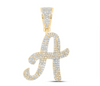 1 CTW-DIA NICOLE INITIAL "A" PENDANT 10K