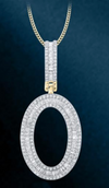 10k Genuine Diamond Baguette Letters Initials A-Z