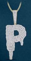 10k Genuine Diamond Drip Letters Initials A-Z