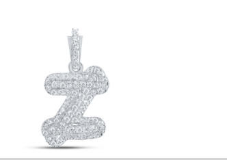 1/5CTW-DIA INITIAL "Z" PENDANT 10K