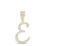 3/4CTW-DIA NICOLE INITIAL "E" PENDANT 10K