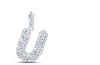 1/5CTW-DIA INITIAL "U" PENDANT 10K