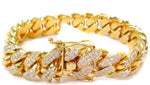 Miami Cuban Diamond Bracelet 15mm 10 Ctw 14kt