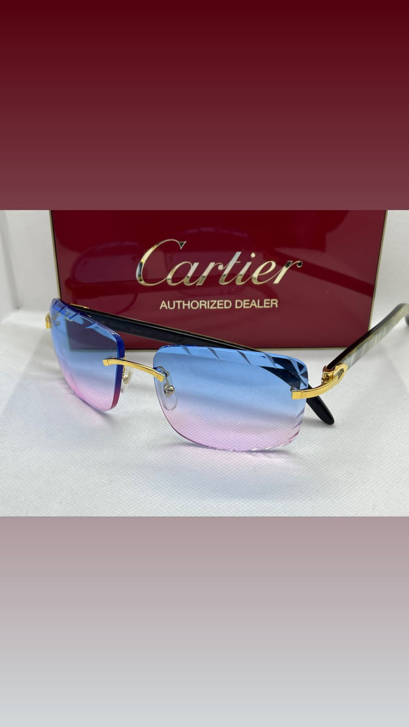 Cartier White Buffalo Horn BUFFS Cotton Candy Lenses