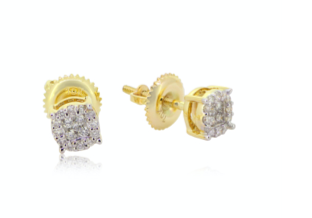 10k Genuine Diamond earring .20 ctw