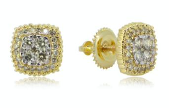 10k Genuine Diamond earring .50 ctw sq