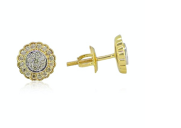 10k Genuine Diamond earring .38 ctw Round