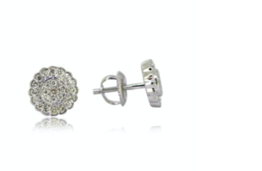 10k Genuine Diamond earring .37 ctw Round