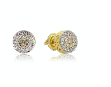 10k Genuine Diamond earring .40 ctw Round 2