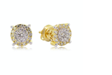 10k Genuine Diamond earring .45 ctw Round