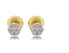 10k Genuine Diamond earring .43 ctw Flower