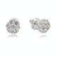 10k Genuine Diamond earring .43 ctw Flower