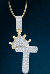 10k Genuine Diamond Baguette Crown Letters Initials A-Z