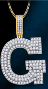 10k Genuine Diamond Solid Back Letters Initials A-Z