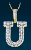 10k Genuine Diamond Solid Back Letters Initials A-Z