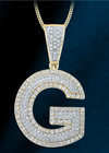 10k Genuine Diamond Two Tone Letters Initials A-Z